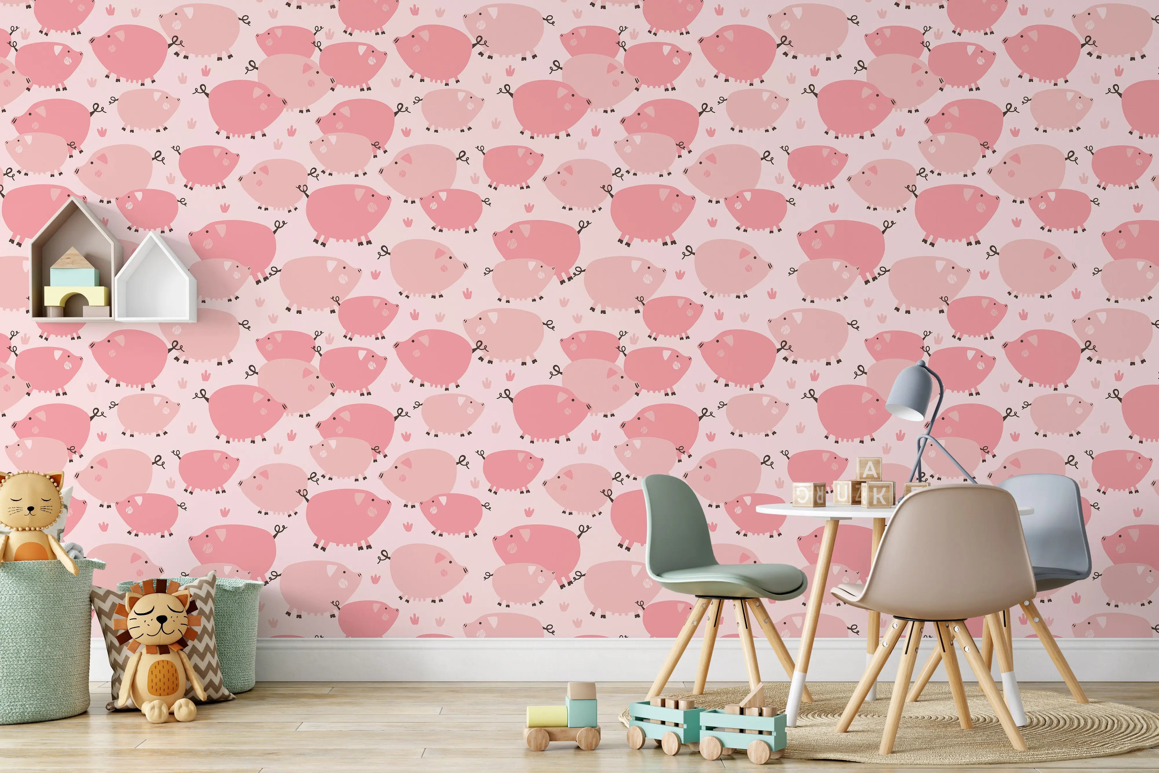 Pink Peel and Stick Removable Wallpaper