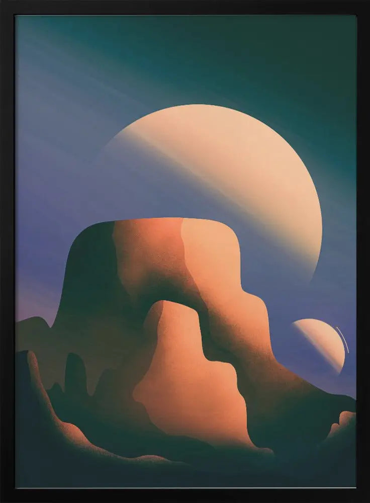 2 Moons of Mars - Stretched Canvas, Poster or Fine Art Print I Heart Wall Art