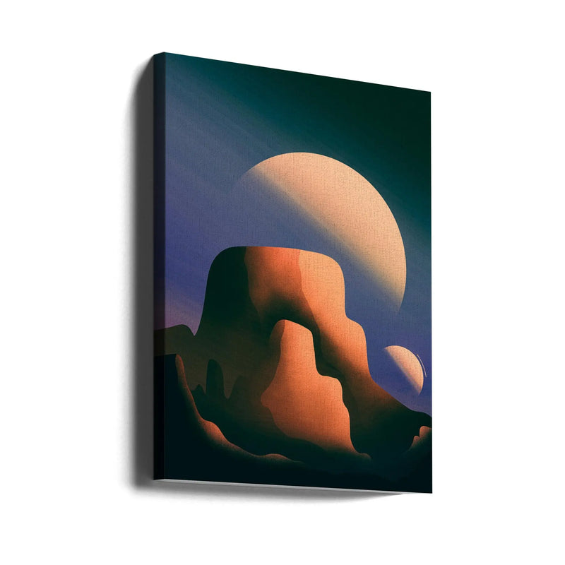 2 Moons of Mars - Stretched Canvas, Poster or Fine Art Print I Heart Wall Art