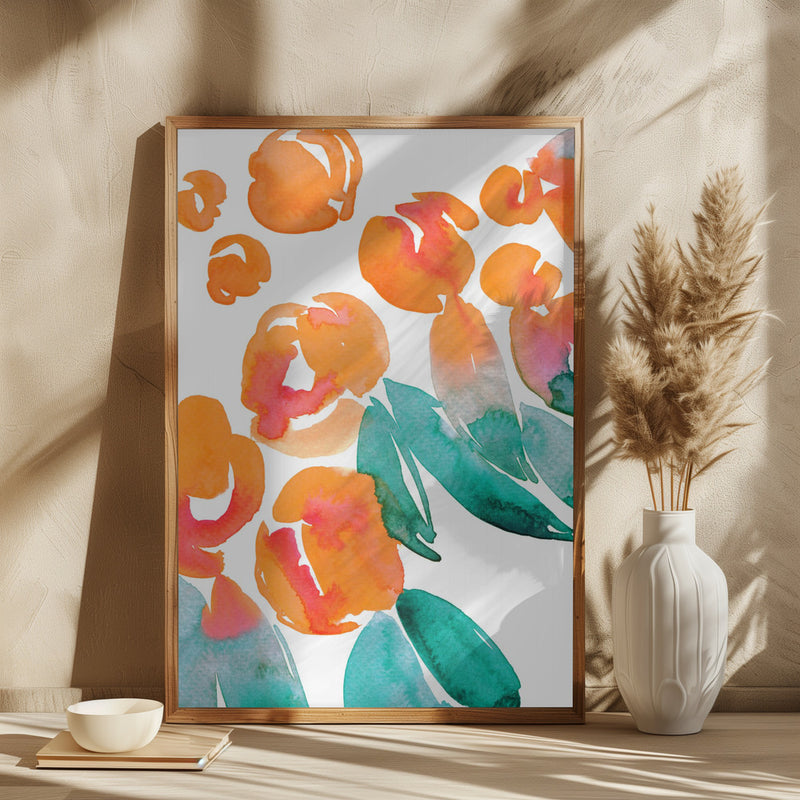 Alicia bouquet II - Square Stretched Canvas, Poster or Fine Art Print I Heart Wall Art