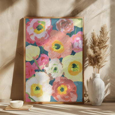 Icelandic Poppies - Square Stretched Canvas, Poster or Fine Art Print I Heart Wall Art