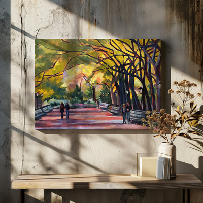 Mall At Central Park - Square Stretched Canvas, Poster or Fine Art Print I Heart Wall Art