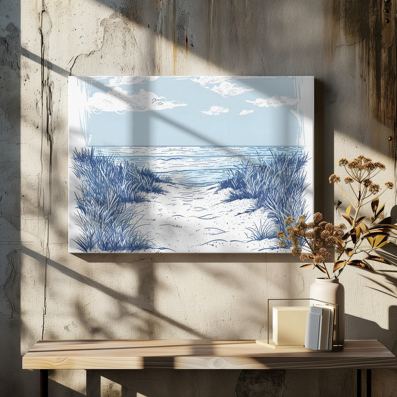 Beach Walk - Stretched Canvas, Poster or Fine Art Print I Heart Wall Art