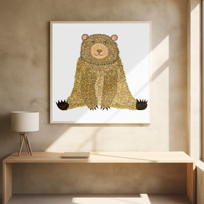 Sweet Honey Bear - Stretched Canvas, Poster or Fine Art Print I Heart Wall Art