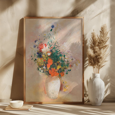 Vase of Flowers - Square Stretched Canvas, Poster or Fine Art Print I Heart Wall Art