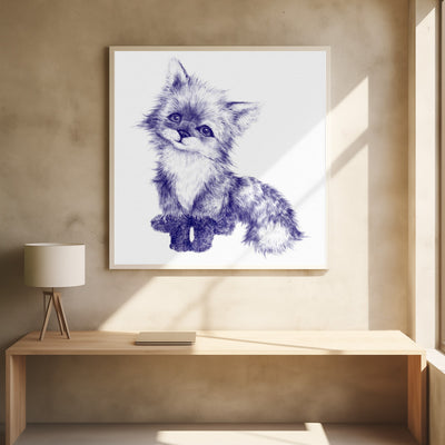 Little Fox - Stretched Canvas, Poster or Fine Art Print I Heart Wall Art