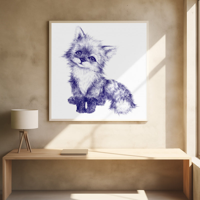 Little Fox - Stretched Canvas, Poster or Fine Art Print I Heart Wall Art