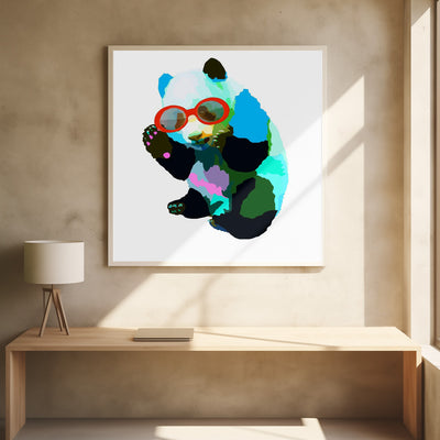 Panda wearing Sunglasses - Stretched Canvas, Poster or Fine Art Print I Heart Wall Art