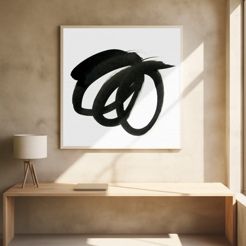 Black On White 5 - Stretched Canvas, Poster or Fine Art Print I Heart Wall Art