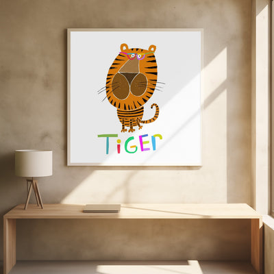 Dal 122b Tiger Dots 35x35 - Stretched Canvas, Poster or Fine Art Print I Heart Wall Art