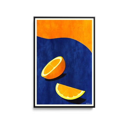 Petit DeI jeuner, Deux Oranges by Bo Anderson - Stretched Canvas Print or Framed Fine Art Print - Artwork I Heart Wall Art Australia 