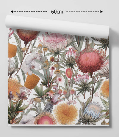 A Busy Garden - Australian Floral Removable Wallpaper I Heart Wall Art Australia