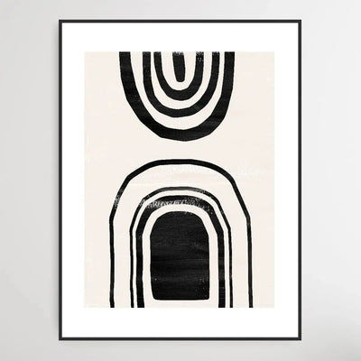 Abstract Modern Shapes Poster Black Color 10 - Abstract Print Collection - I Heart Wall Art - Poster Print, Canvas Print or Framed Art Print