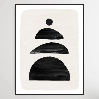 Abstract Modern Shapes Poster Black Color 12 - Abstract Print Collection - I Heart Wall Art - Poster Print, Canvas Print or Framed Art Print
