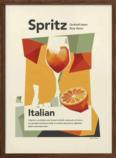 Aperol spritz print - Stretched Canvas, Poster or Fine Art Print I Heart Wall Art