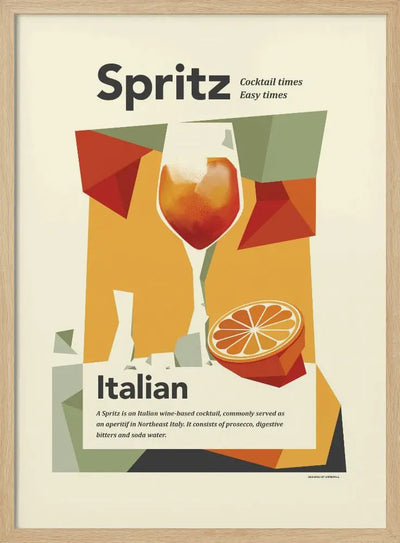 Aperol spritz print - Stretched Canvas, Poster or Fine Art Print I Heart Wall Art