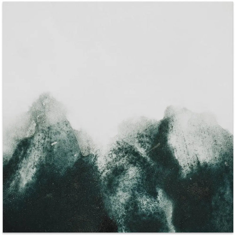 Atmospheric Mountains - Square Stretched Canvas, Poster or Fine Art Print I Heart Wall Art