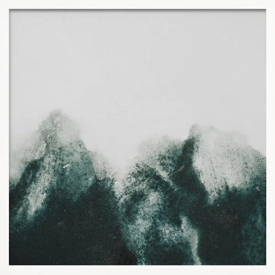 Atmospheric Mountains - Square Stretched Canvas, Poster or Fine Art Print I Heart Wall Art