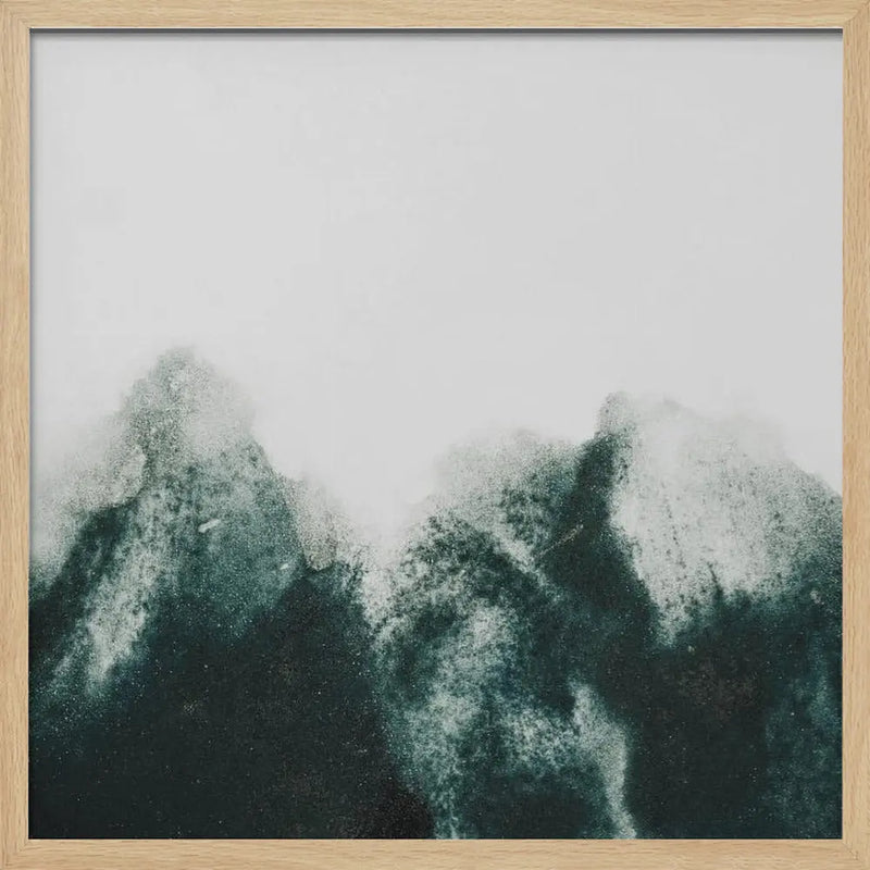 Atmospheric Mountains - Square Stretched Canvas, Poster or Fine Art Print I Heart Wall Art