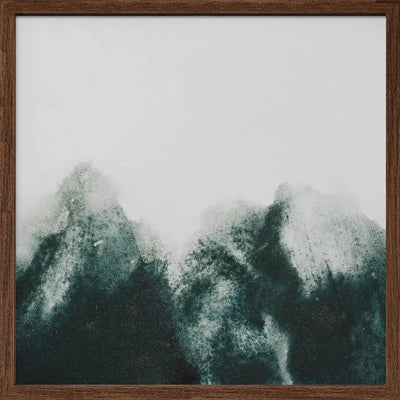 Atmospheric Mountains - Square Stretched Canvas, Poster or Fine Art Print I Heart Wall Art