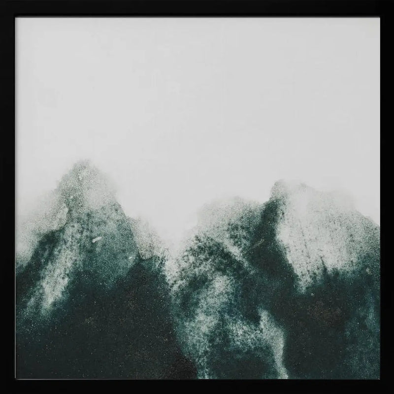 Atmospheric Mountains - Square Stretched Canvas, Poster or Fine Art Print I Heart Wall Art