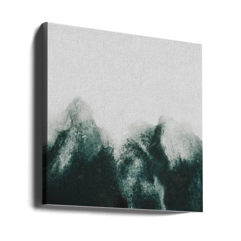 Atmospheric Mountains - Square Stretched Canvas, Poster or Fine Art Print I Heart Wall Art