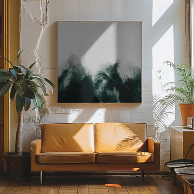 Atmospheric Mountains - Square Stretched Canvas, Poster or Fine Art Print I Heart Wall Art