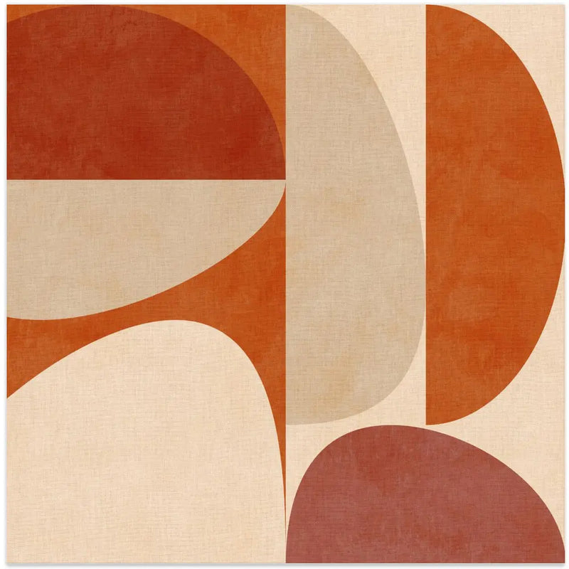 Autumn Mid Century Earthy 4 - Square Stretched Canvas, Poster or Fine Art Print I Heart Wall Art