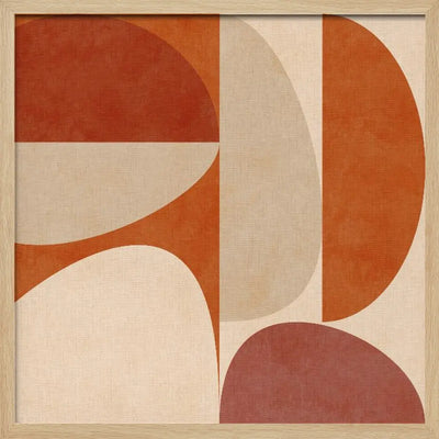 Autumn Mid Century Earthy 4 - Square Stretched Canvas, Poster or Fine Art Print I Heart Wall Art