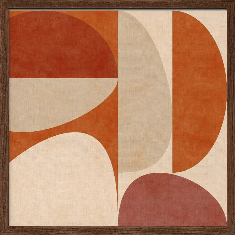 Autumn Mid Century Earthy 4 - Square Stretched Canvas, Poster or Fine Art Print I Heart Wall Art