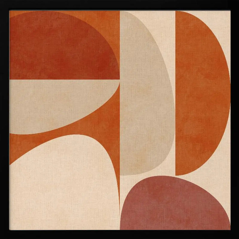 Autumn Mid Century Earthy 4 - Square Stretched Canvas, Poster or Fine Art Print I Heart Wall Art