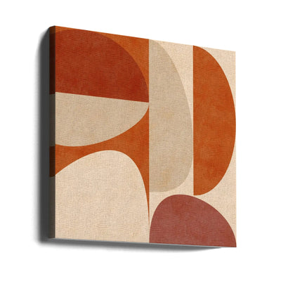 Autumn Mid Century Earthy 4 - Square Stretched Canvas, Poster or Fine Art Print I Heart Wall Art