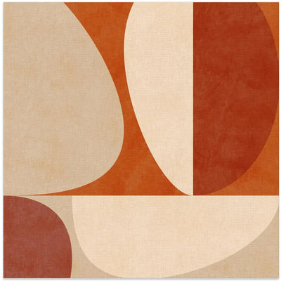 Autumn Mid Century Earthy3 - Square Stretched Canvas, Poster or Fine Art Print I Heart Wall Art