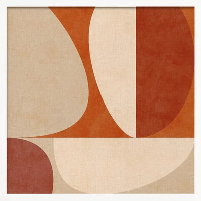 Autumn Mid Century Earthy3 - Square Stretched Canvas, Poster or Fine Art Print I Heart Wall Art