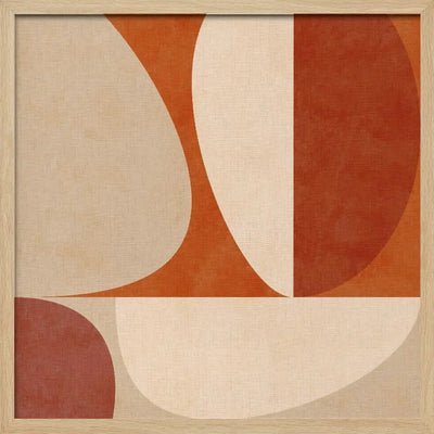 Autumn Mid Century Earthy3 - Square Stretched Canvas, Poster or Fine Art Print I Heart Wall Art