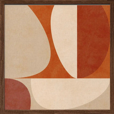 Autumn Mid Century Earthy3 - Square Stretched Canvas, Poster or Fine Art Print I Heart Wall Art