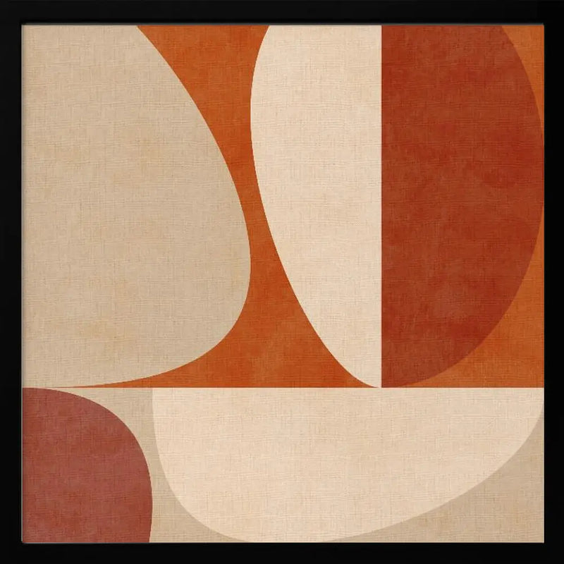 Autumn Mid Century Earthy3 - Square Stretched Canvas, Poster or Fine Art Print I Heart Wall Art