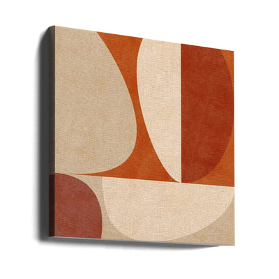 Autumn Mid Century Earthy3 - Square Stretched Canvas, Poster or Fine Art Print I Heart Wall Art