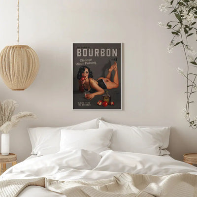 Babes of Bourbon Vol 6 Choose Your Poison Sexy Pinup - Stretched Canvas, Poster or Fine Art Print I Heart Wall Art