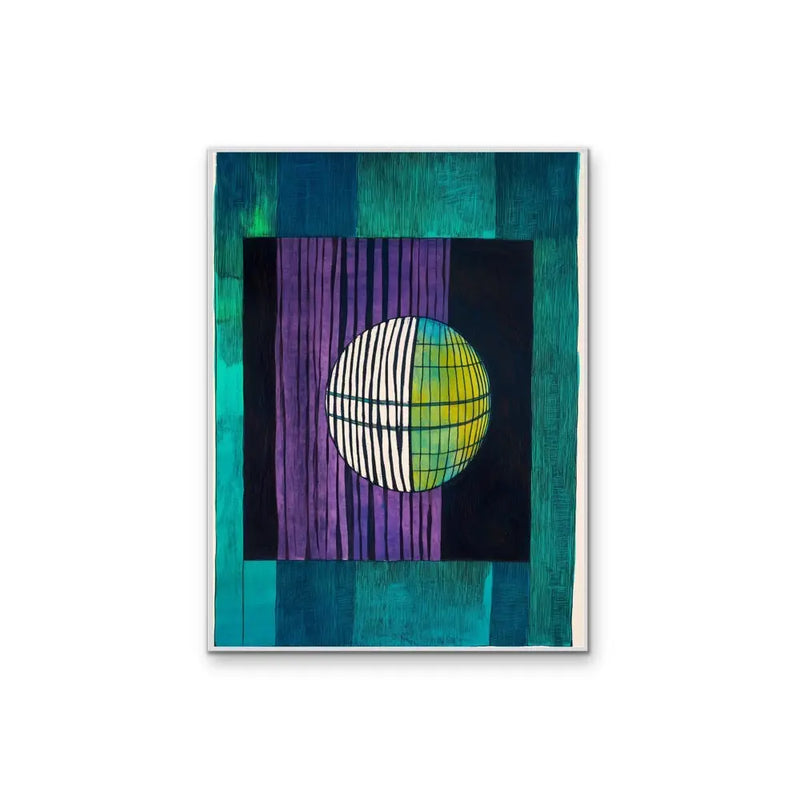 Back To The Future - Purple Green Geometric Bold Wall Canvas Print I Heart Wall Art Australia