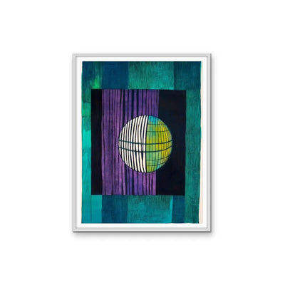 Back To The Future - Purple Green Geometric Bold Wall Canvas Print I Heart Wall Art Australia