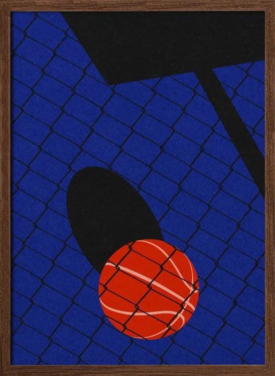 Backjard Basketball Court - Stretched Canvas, Poster or Fine Art Print I Heart Wall Art