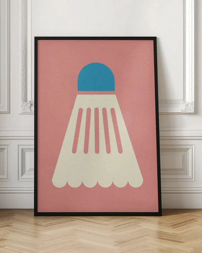 Badminton White Blue - Stretched Canvas, Poster or Fine Art Print I Heart Wall Art