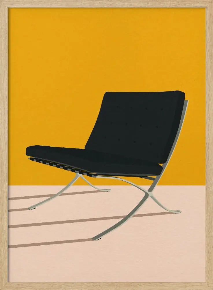 Barcelona Chair By Mies Van Der Rohe - Stretched Canvas, Poster or Fine Art Print I Heart Wall Art