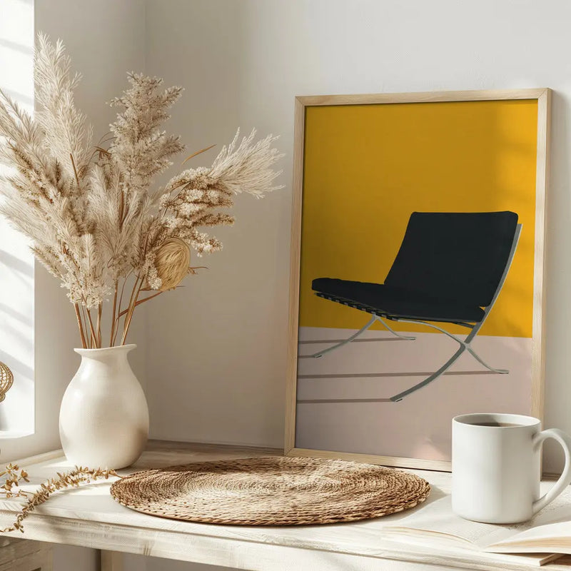 Barcelona Chair By Mies Van Der Rohe - Stretched Canvas, Poster or Fine Art Print I Heart Wall Art