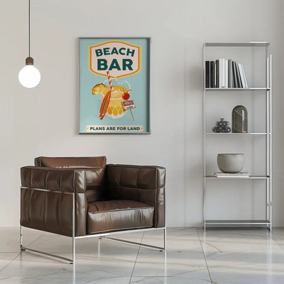 Beach Bar Summer Tropical Cocktail Bar Art - Stretched Canvas, Poster or Fine Art Print I Heart Wall Art