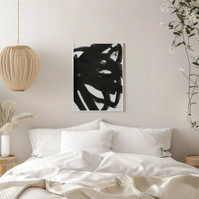 Black On White 1 - Stretched Canvas, Poster or Fine Art Print I Heart Wall Art