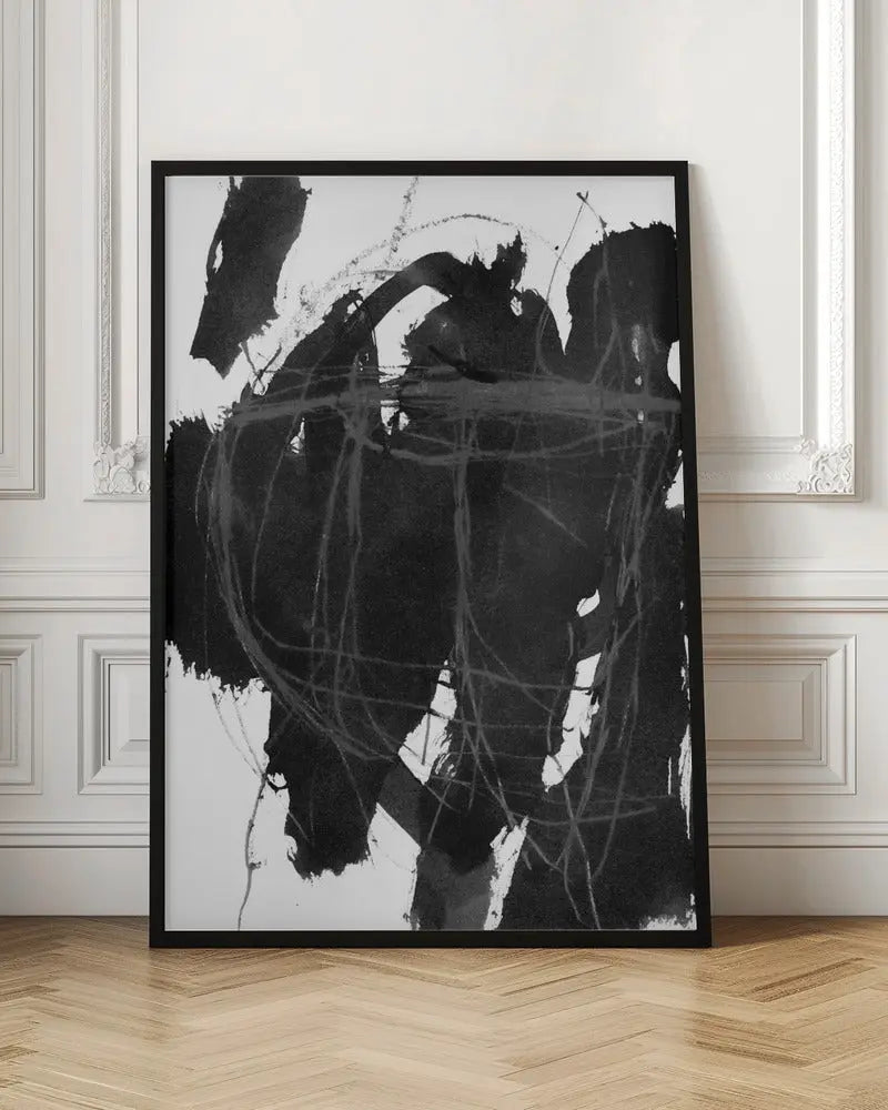 Black On White 5 - Stretched Canvas, Poster or Fine Art Print I Heart Wall Art