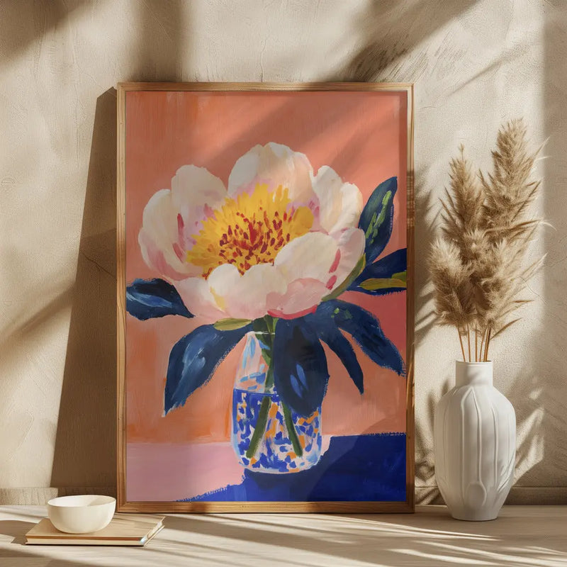 Blooming Peony - Stretched Canvas, Poster or Fine Art Print I Heart Wall Art