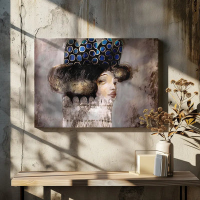 Blue Crown - Stretched Canvas, Poster or Fine Art Print I Heart Wall Art